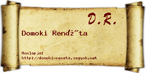 Domoki Renáta névjegykártya